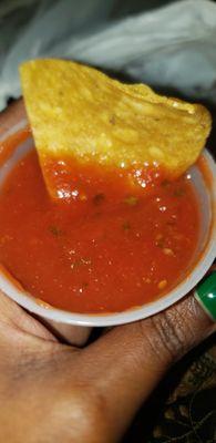 Regular salsa; didn't get the orange salsa ordered