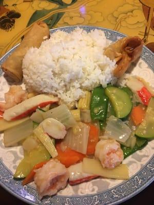 Seafood delight with steamed rice