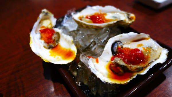 Raw oysters