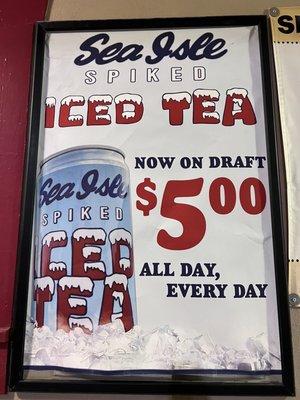 Sea Isle Iced Tea on draft