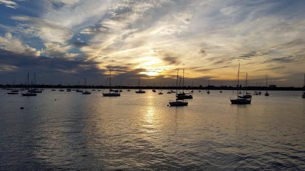 A beautiful view from the yacht club.