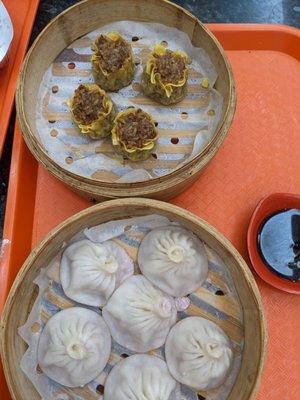 Shao Mai (4 in an order) and pork soup dumplings (6 in an order)