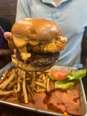 Mac and cheese burger