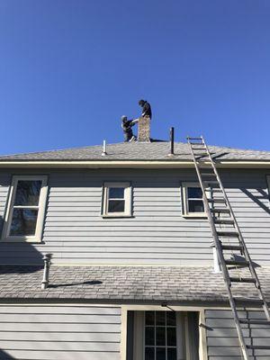 Bill and James hard at work.