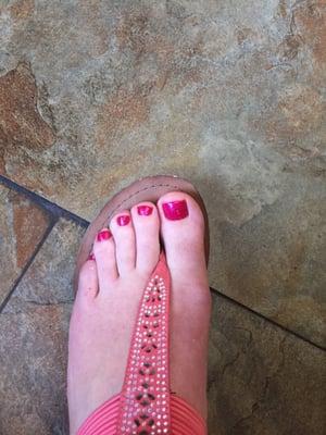 Sparkly toenails!