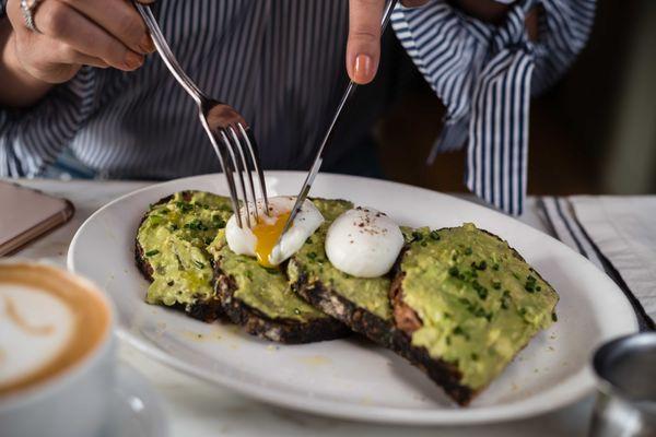 Avocado Toast, add poached organic eggs!