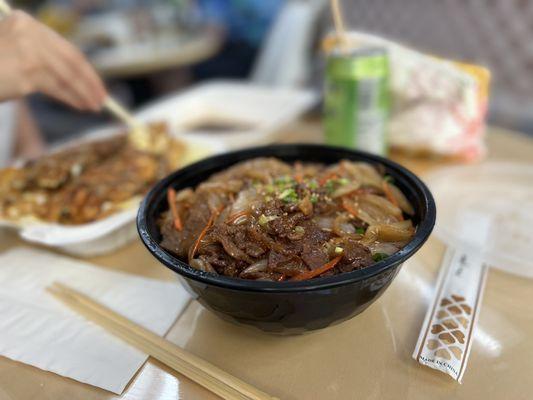 Bulgolgi bowl and Meat Jun plate