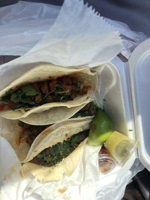 Al pastor & asada tacos