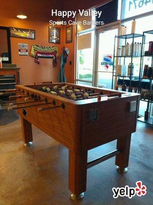 Foosball while you wait...