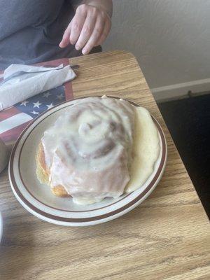 Gigantic cinnamon roll.