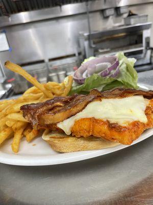 Buffalo chicken club sandwich