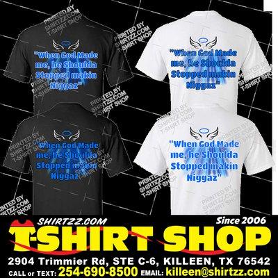 Shirtzz com T-Shirt Shop in Killeen TX 76542. Open 10am to 6pm TUE to SAT