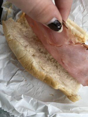 ham on white bread