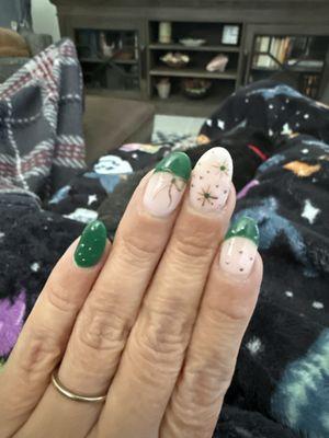 My wicked/christmas inspired nails!