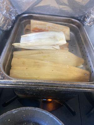 Fresh home made tamales