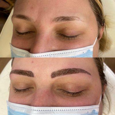 Permanent single hair eyebrows