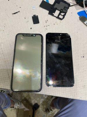 Broken screen iPhone 11