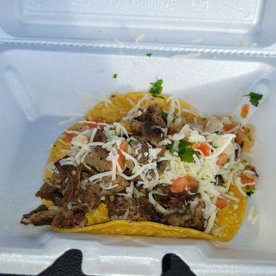 Steak street taco. Pretty good size.