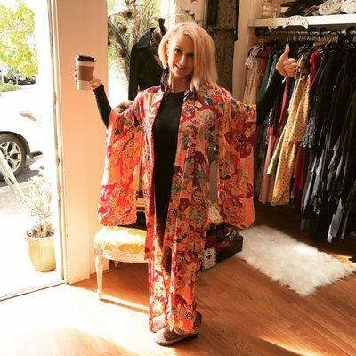 Fun in the Sun!!! A gorgeous kimono brought in by Spirit!