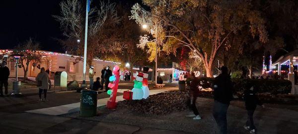 A special event night that I attended (mid-December) to commemorate the addition of holiday decorations into the Heritage Street homes