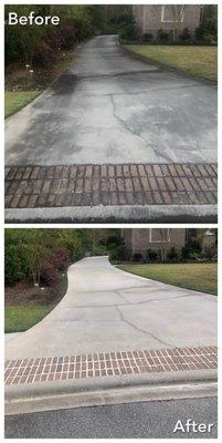 We can clean your driveway just like this