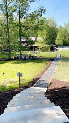 The small walk leading to the Winery