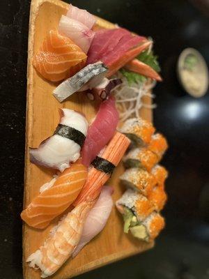 Sushi and sashimi combo