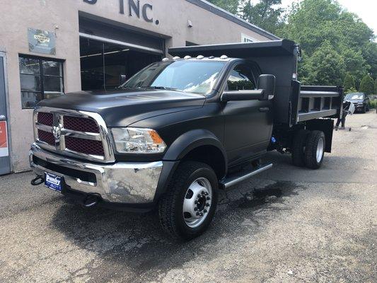 Dodge Ram 5500 We stripped and re-painted in a Matte Black