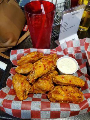 Jumbo Chicken Wings w/sweet chili sauce...@ Marys Hideaway in Johnsburg...