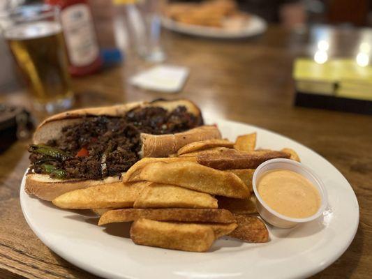 Delicious steak sandwich!