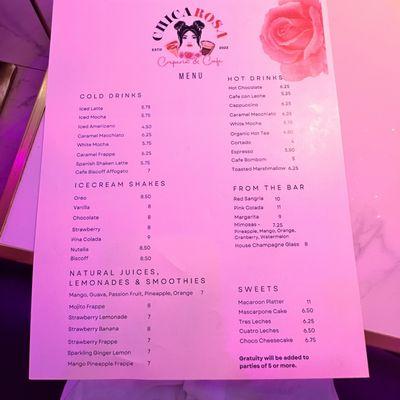 Front menu