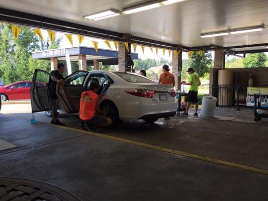 These guys are awesome!! Totally satisfied with today's car wash! Beautiful job on the interior cleaning!