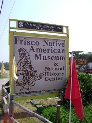 The sign outside the museum