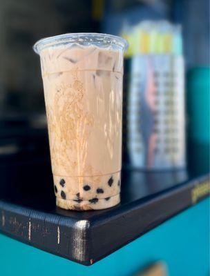 Coconut milk Tea with tapioca pearls