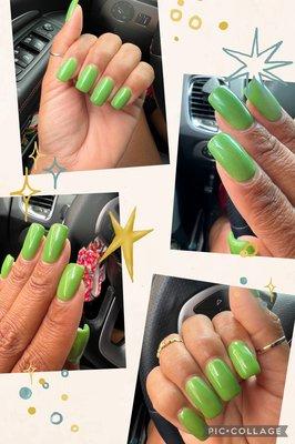 Green with envy. Bday nails. Thank you Jenn boo