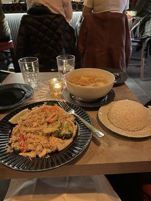 BASIL FRIED RICE ** and curry, yum!