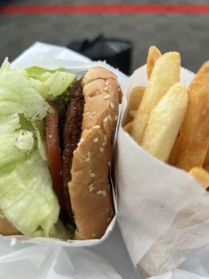 Pork tenderloin and fries