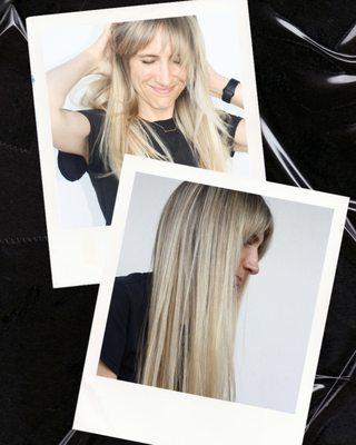 Gorgeous highlights and cut from Sydney! We love the bangs too! Perfection!