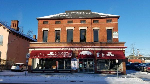 Allasen Carpet, 394 Franklin Street (corner of Franklin and Edward).