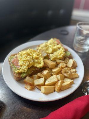 Avocado Toast with salmon