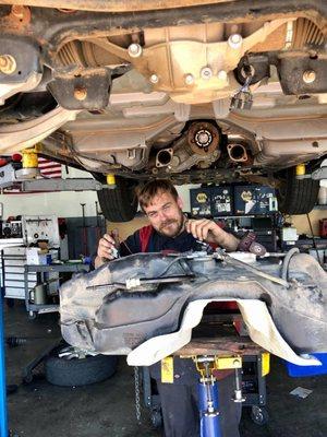 Here at Half Price Auto Repair, we have an excellent team. We'd like you all to meet Derek! He's one of our incredible master technicians.