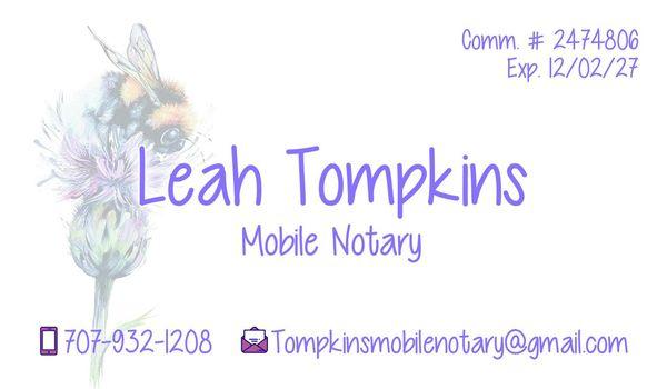 Leah Tompkins Mobile Notary