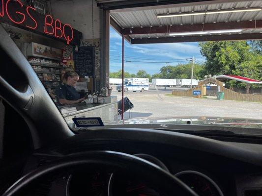 Drive-thru BBq and beer!