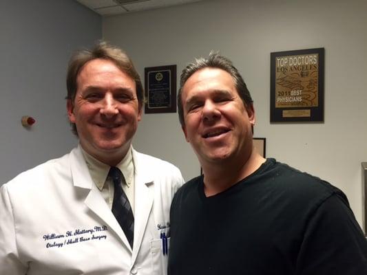 Dr. Slattery and myself after two successful stapedectomy's.  Thank you Dr. William Slattery!