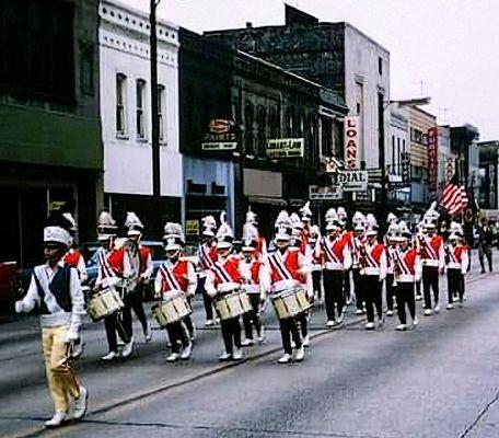 1968: The Queensmen Squires on the march. One of America's winningest Class C corps, they were nearly undefeated.