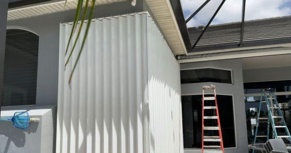 After - Extra-Strong wraparound Accordion Hurricane Shutters