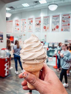 Kids cone. Cookie butter and espresso. Cost $4