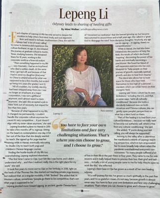 Featured in Ojai Valley News on May 12, 2023 - Celebrating Women of the Valley!