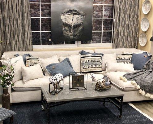 Huge amazing sectional. Furniture in store is solid and well made. Very reasonable prices for the quality.