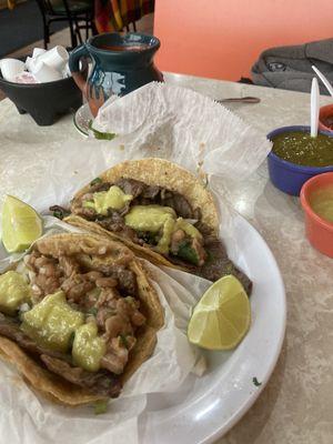 Tacos de cesina con frijoles!!! BOOOOMB!!!